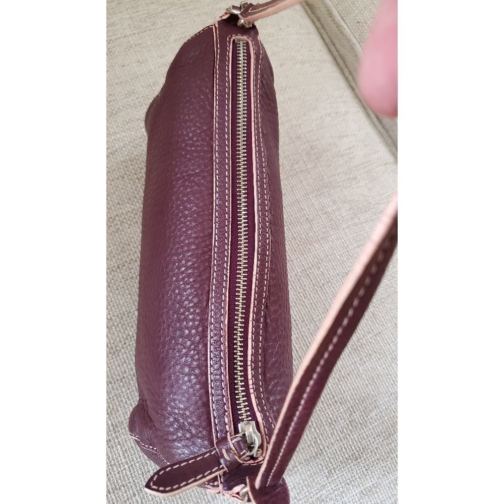 Cole Haan Purple Leather Satchel Shoulder Bag - Picture 9 of 11
